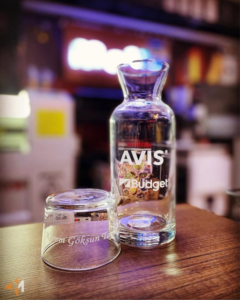 Logo Baskılı Cam Sürahi