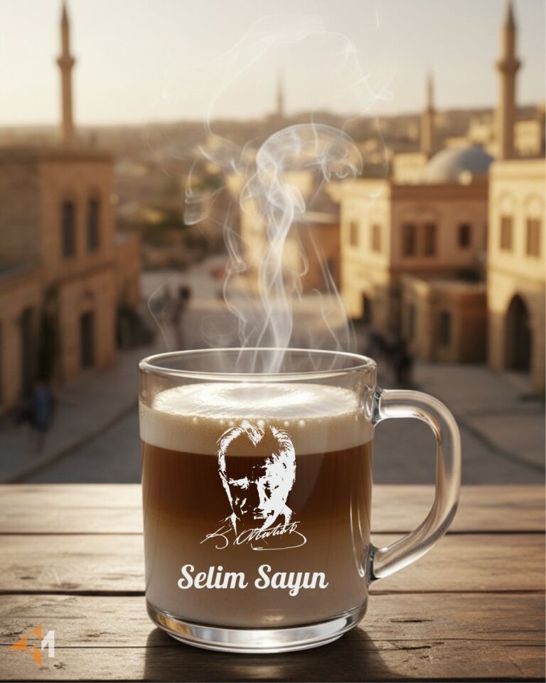 Atatürk Baskılı İsme Özel Bardak