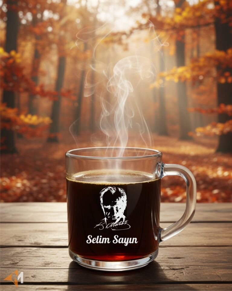 Atatürk Baskılı İsme Özel Bardak