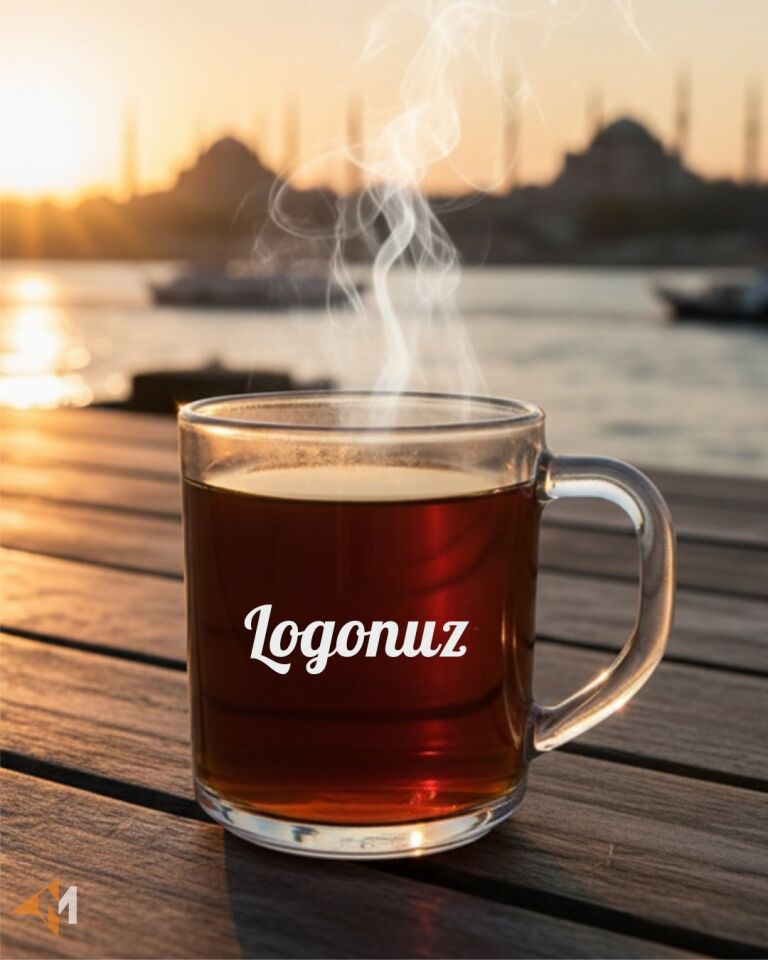 Firma Logolu Cam Kupa Bardak