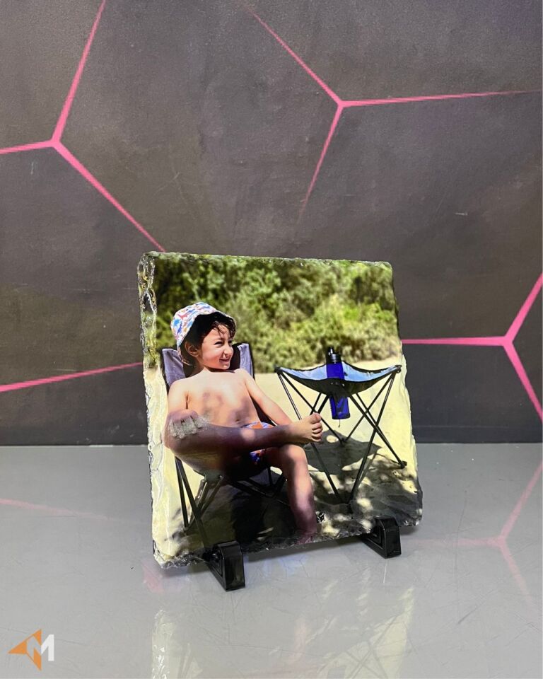 Kare Doğal Taşa Resim Baskı