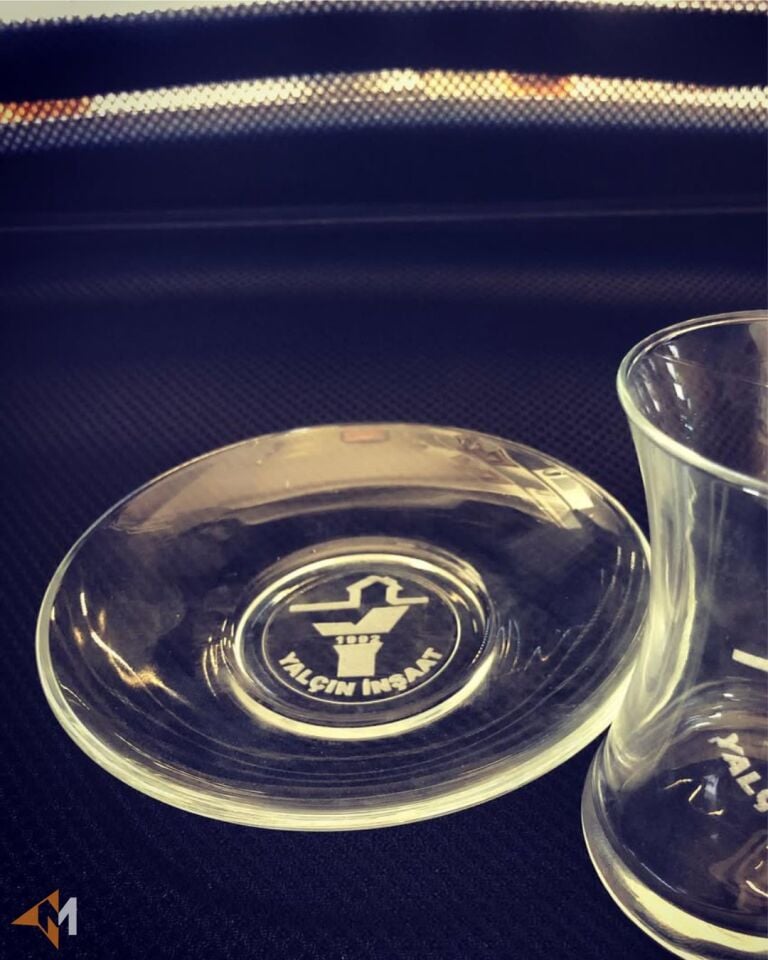 Firma Logo Baskılı Çay Tabağı