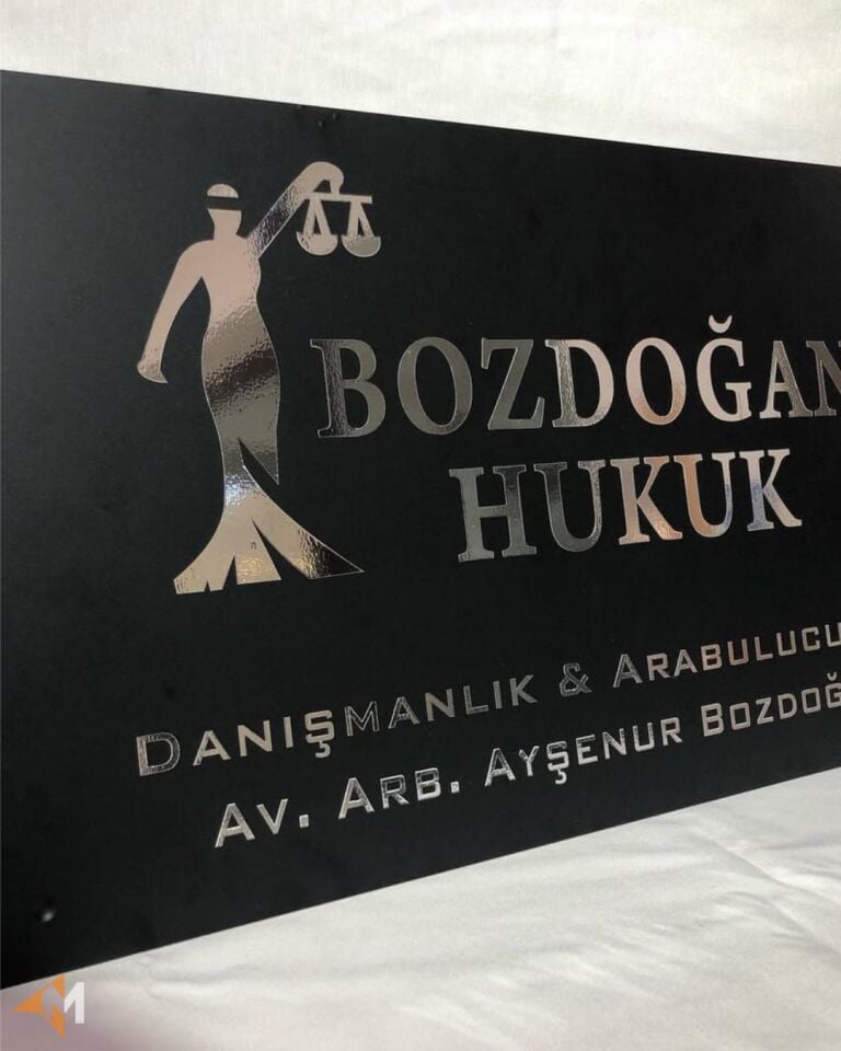 Mat Siyah Ofis Tabelası