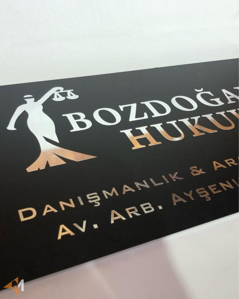 Mat Siyah Ofis Tabelası