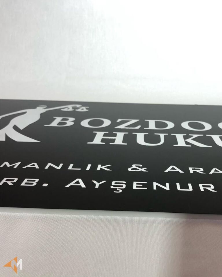 Mat Siyah Ofis Tabelası