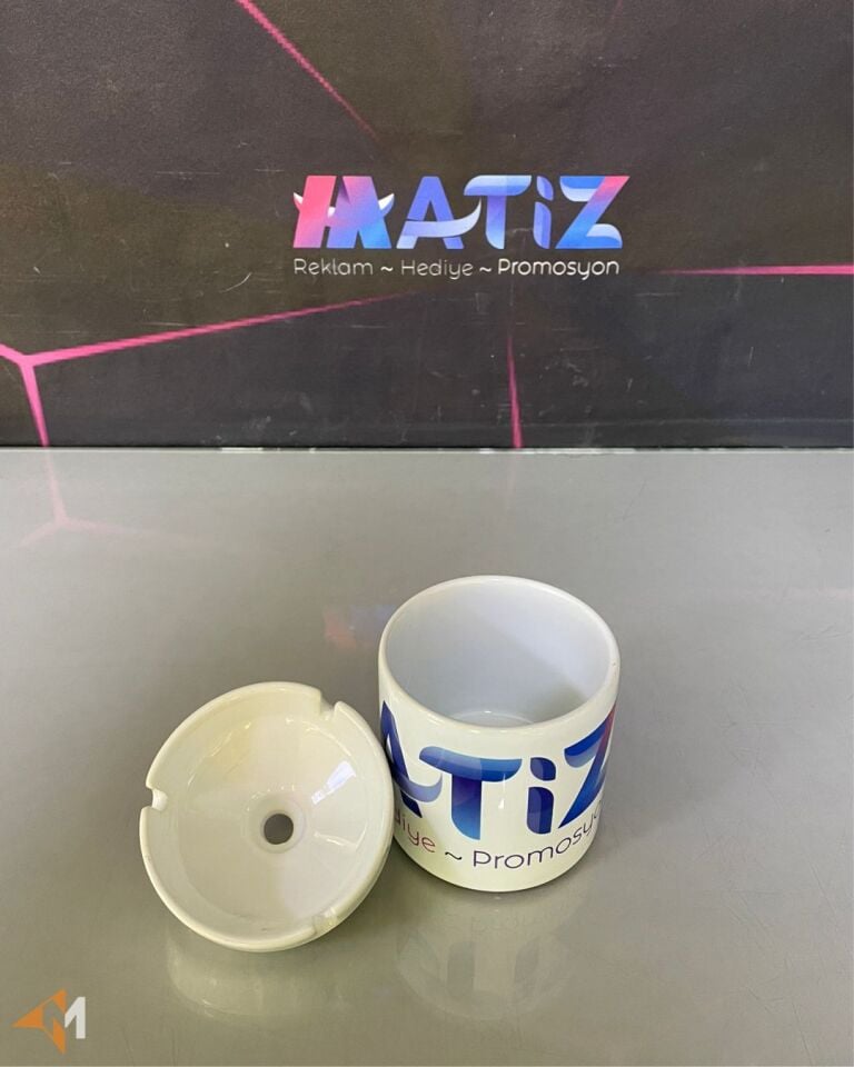 Firma Logo Baskılı Seramik Küllük