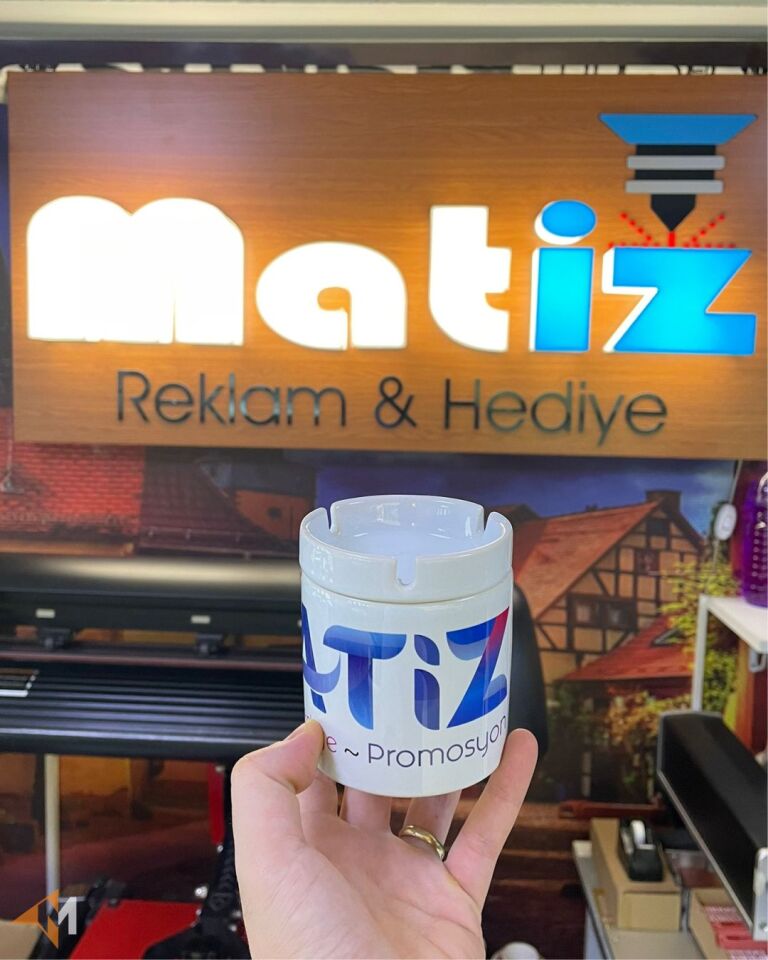 Firma Logo Baskılı Seramik Küllük