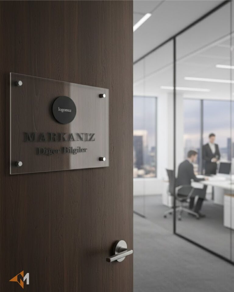 Şeffaf Pleksi Ofis Tabelası