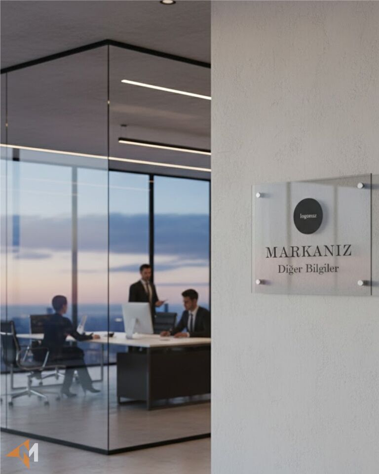 Şeffaf Pleksi Ofis Tabelası