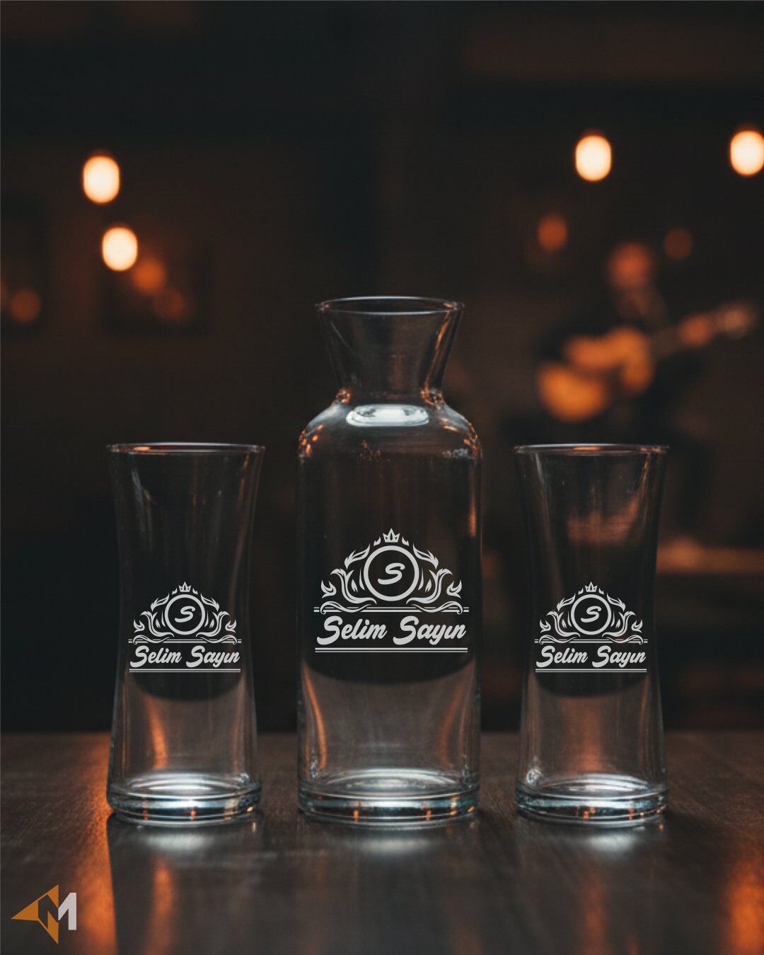 Heybeli Bardak Karaflı Rakı Seti