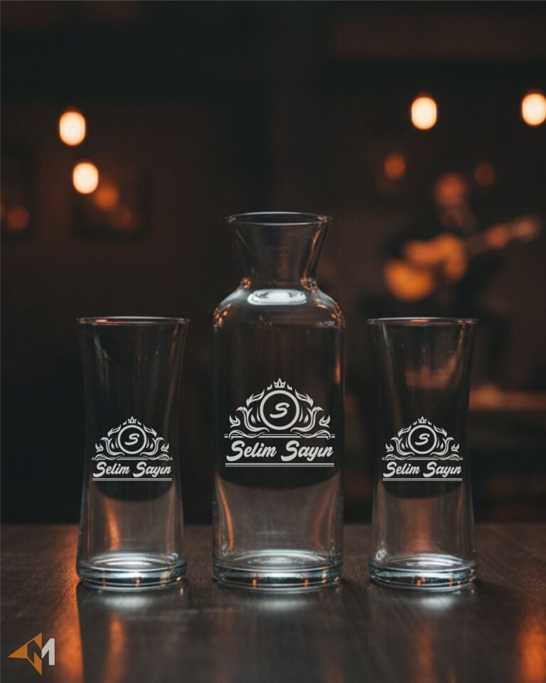 Heybeli Bardak Karaflı Rakı Seti