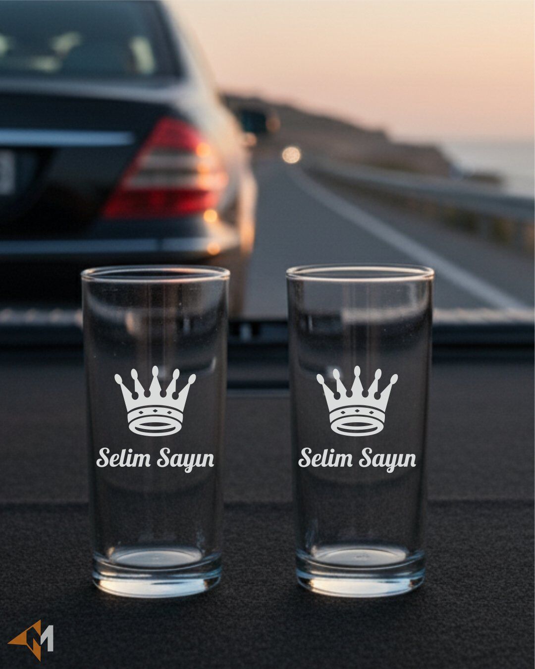 Kral Taçlı Rakı Bardağı