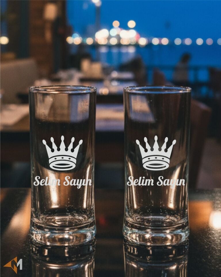 Kral Taçlı Rakı Bardağı