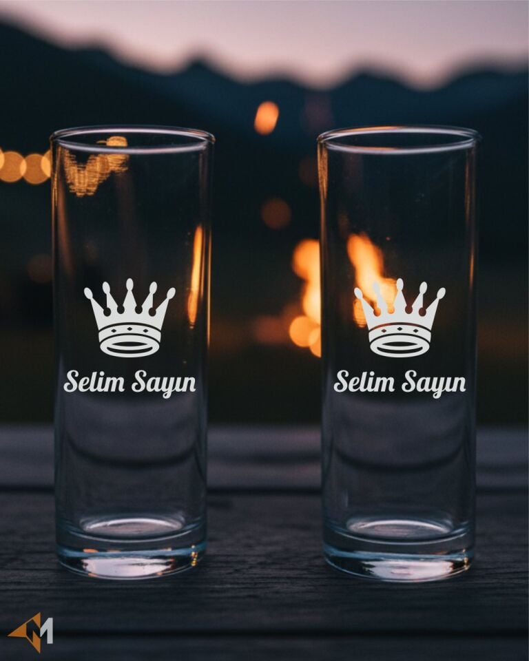 Kral Taçlı Rakı Bardağı