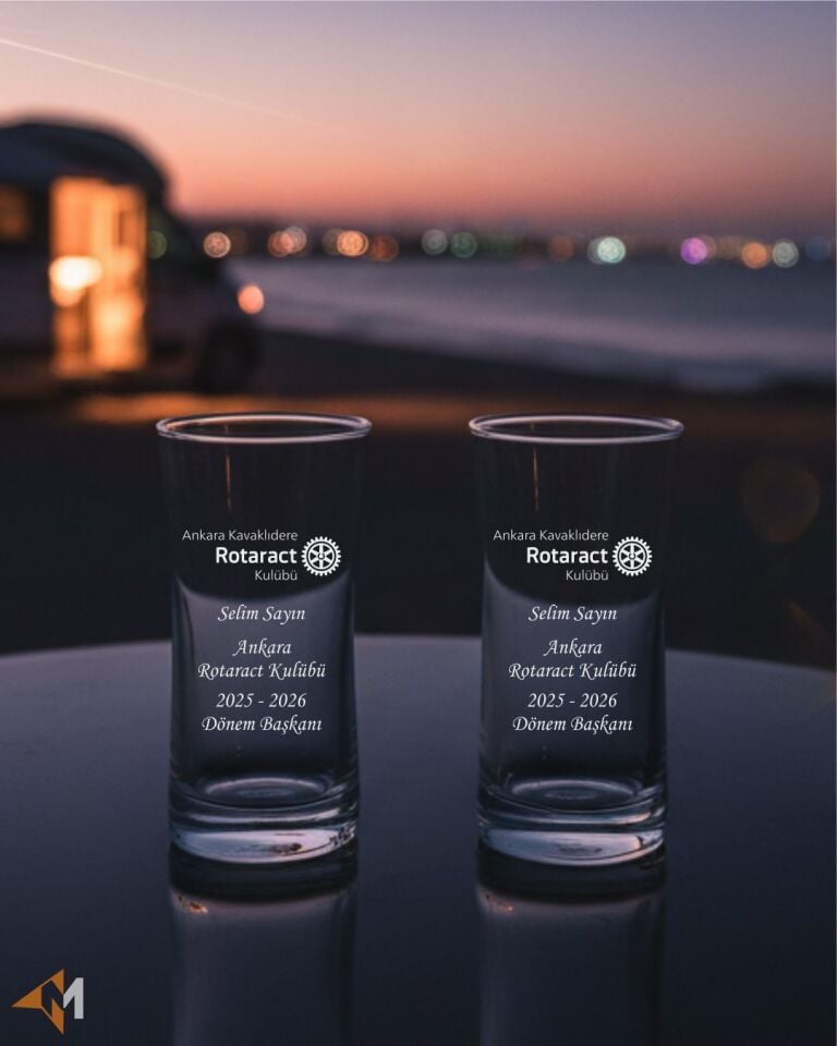 Derneklere Özel Lazer Baskı Rakı Kadehi