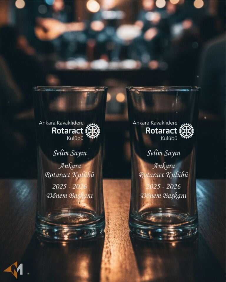 Derneklere Özel Lazer Baskı Rakı Kadehi