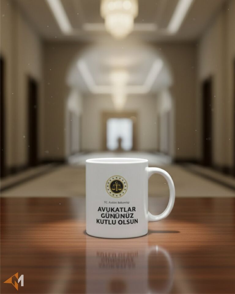 Avukat Logo Baskılı Kupa Bardak