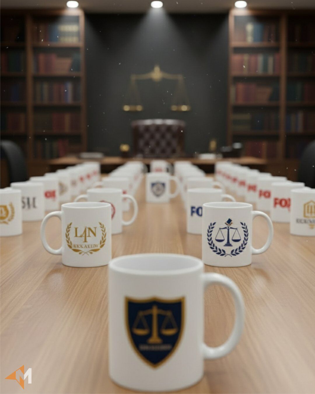 Avukat Logo Baskılı Kupa Bardak