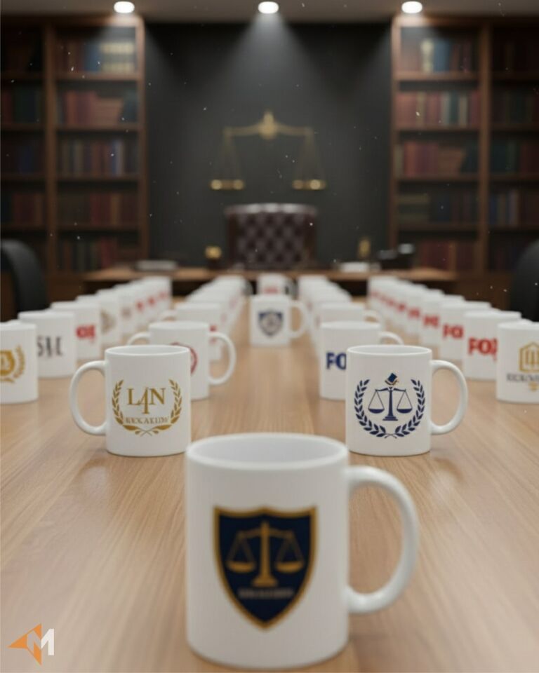 Avukat Logo Baskılı Kupa Bardak