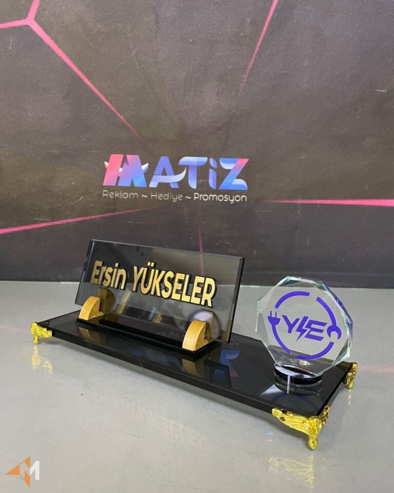 Firma Logolu Ekonomik Masa İsimliği