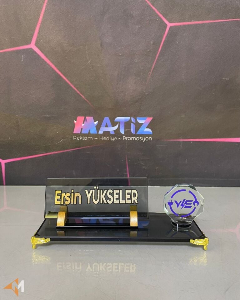 Firma Logolu Ekonomik Masa İsimliği