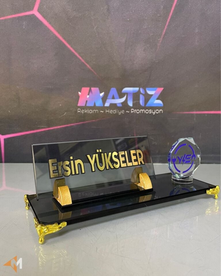 Firma Logolu Ekonomik Masa İsimliği