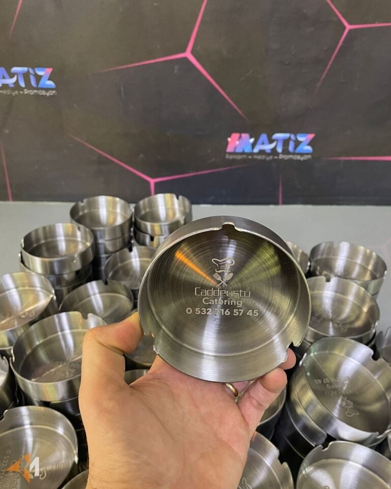 Firma Logolu Paslanmaz Çelik Kül Tablası