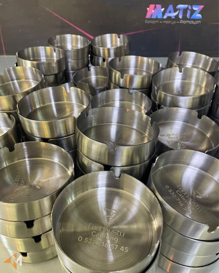 Firma Logolu Paslanmaz Çelik Kül Tablası