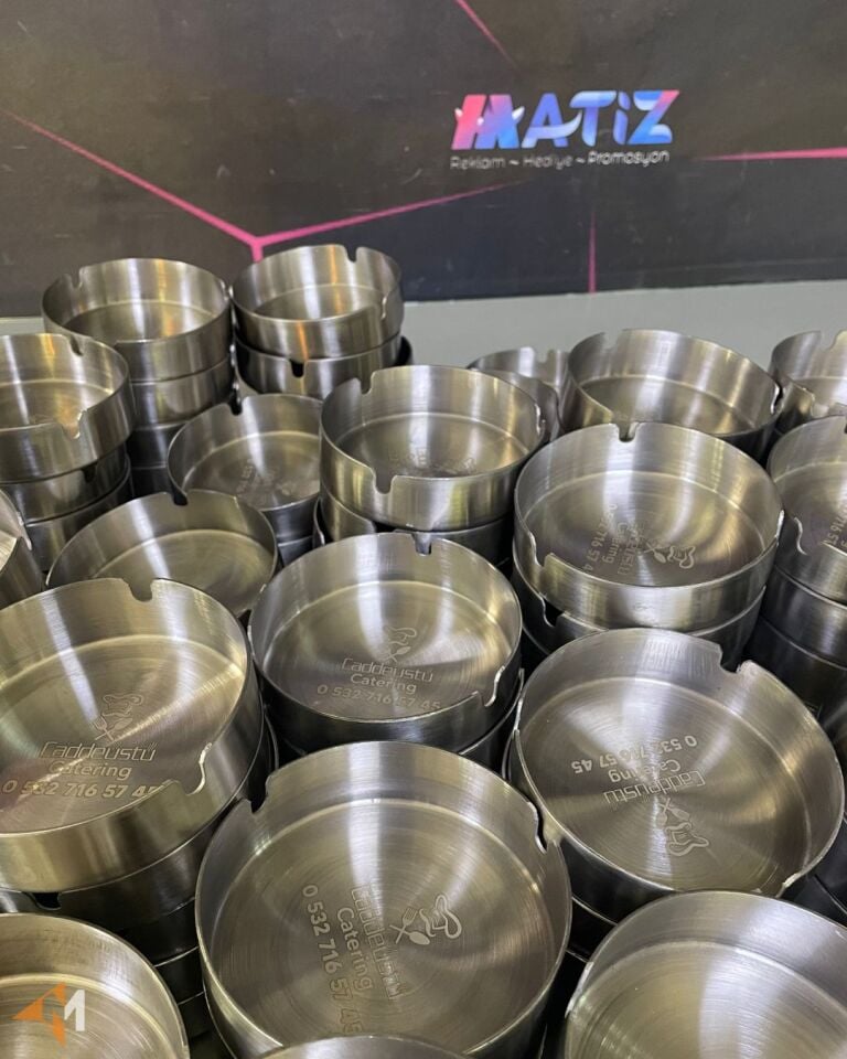 Firma Logolu Paslanmaz Çelik Kül Tablası