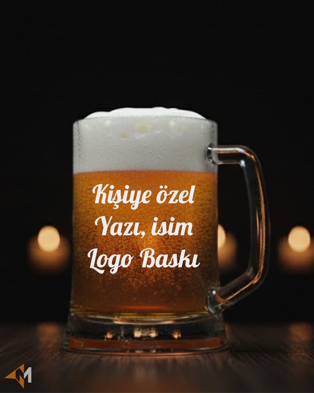 Kişiye Özel Lazer Baskı Bira Bardağı