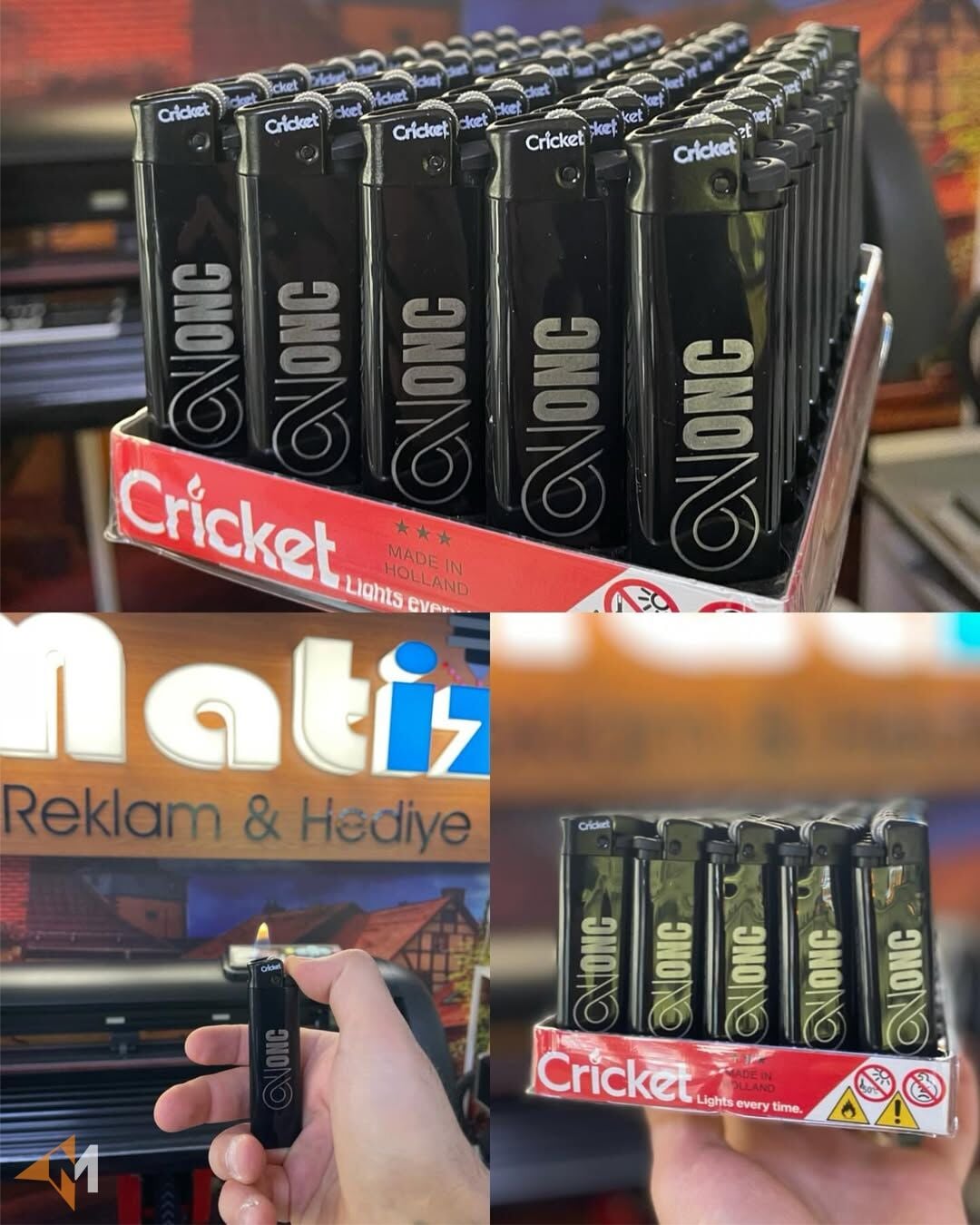 Cricket Logo Baskılı Çakmak