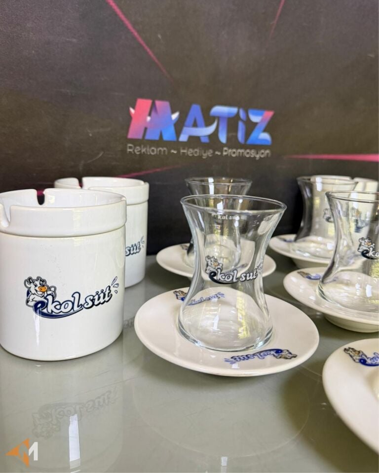 Logo Baskılı Çay Bardağı Ofis Seti