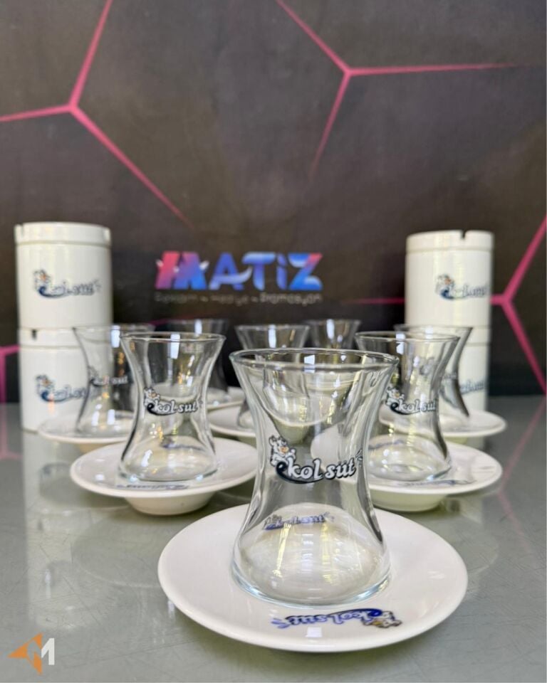 Logo Baskılı Çay Bardağı Ofis Seti