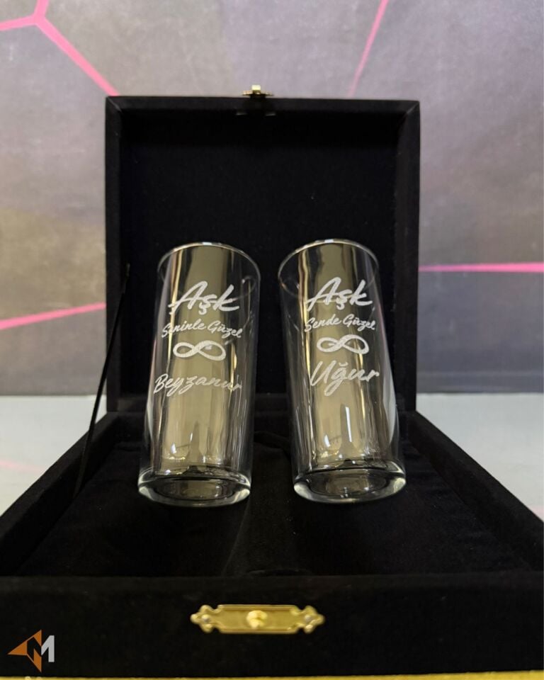 Sevgililere Özel Kutulu Rakı Bardağı