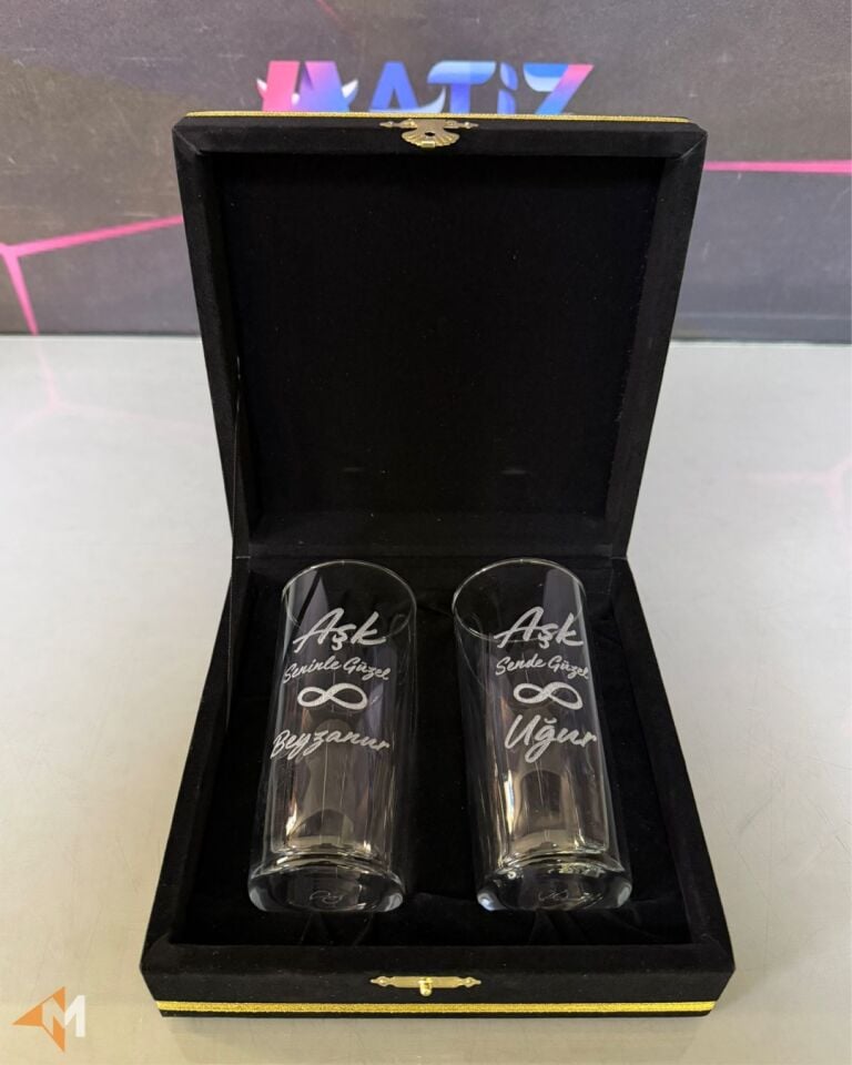 Sevgililere Özel Kutulu Rakı Bardağı