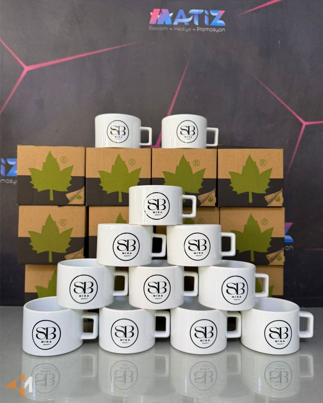 48 Parça Logo Baskılı Ofis Seti