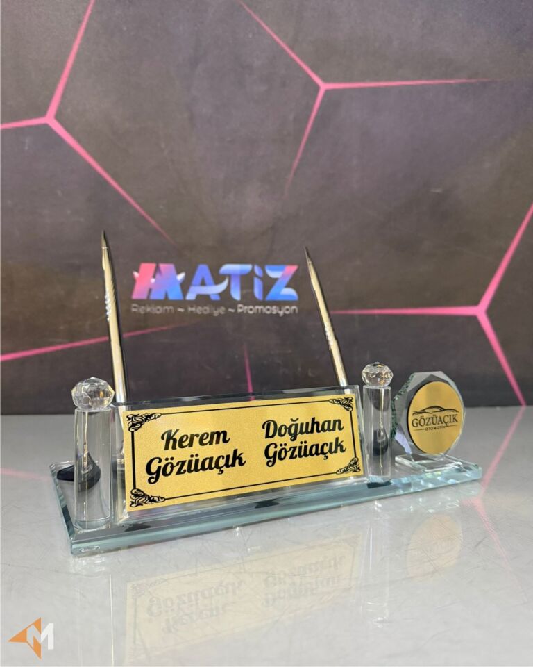 Logo Baskılı Masa İsimliği