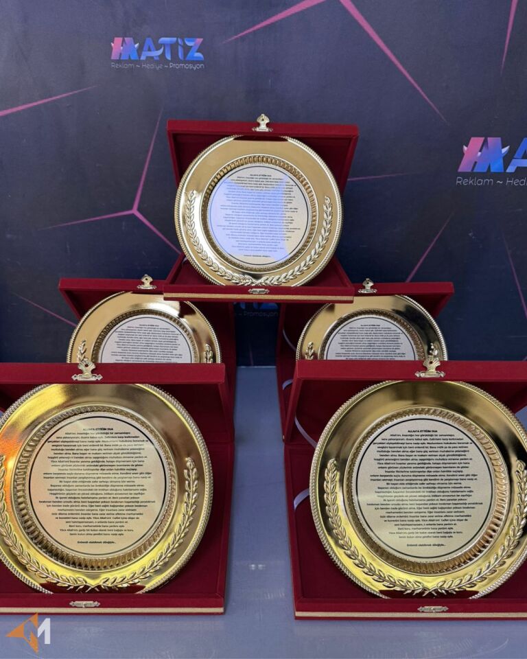 Kadife Kutulu Tabak Plaket