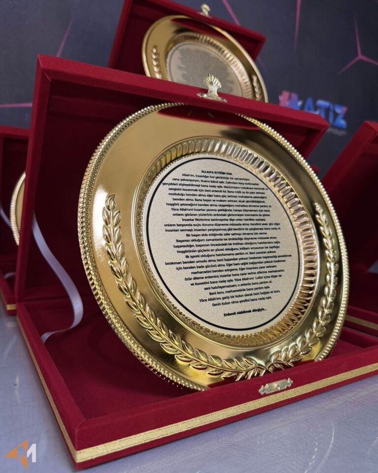 Kadife Kutulu Tabak Plaket