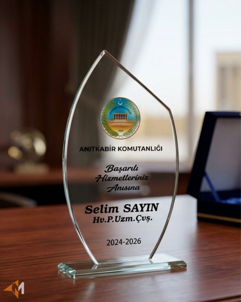 Damla Cam Plaket