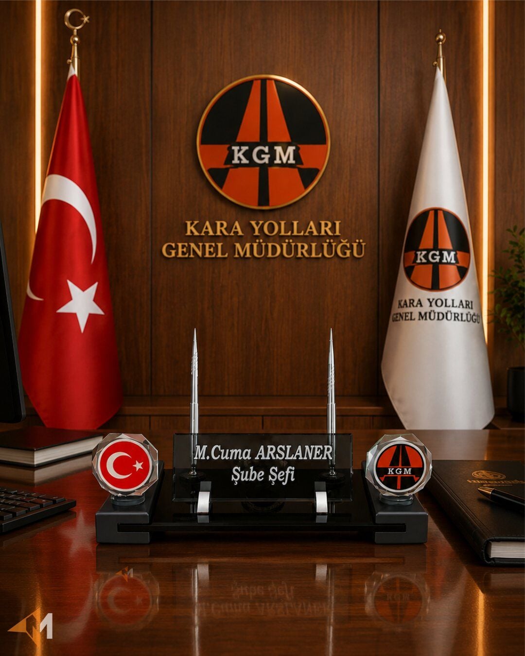 İki Logolu Füme İsimlik
