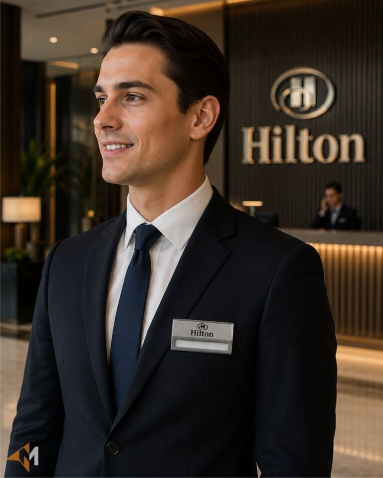 Metal Otel Yaka İsimliği