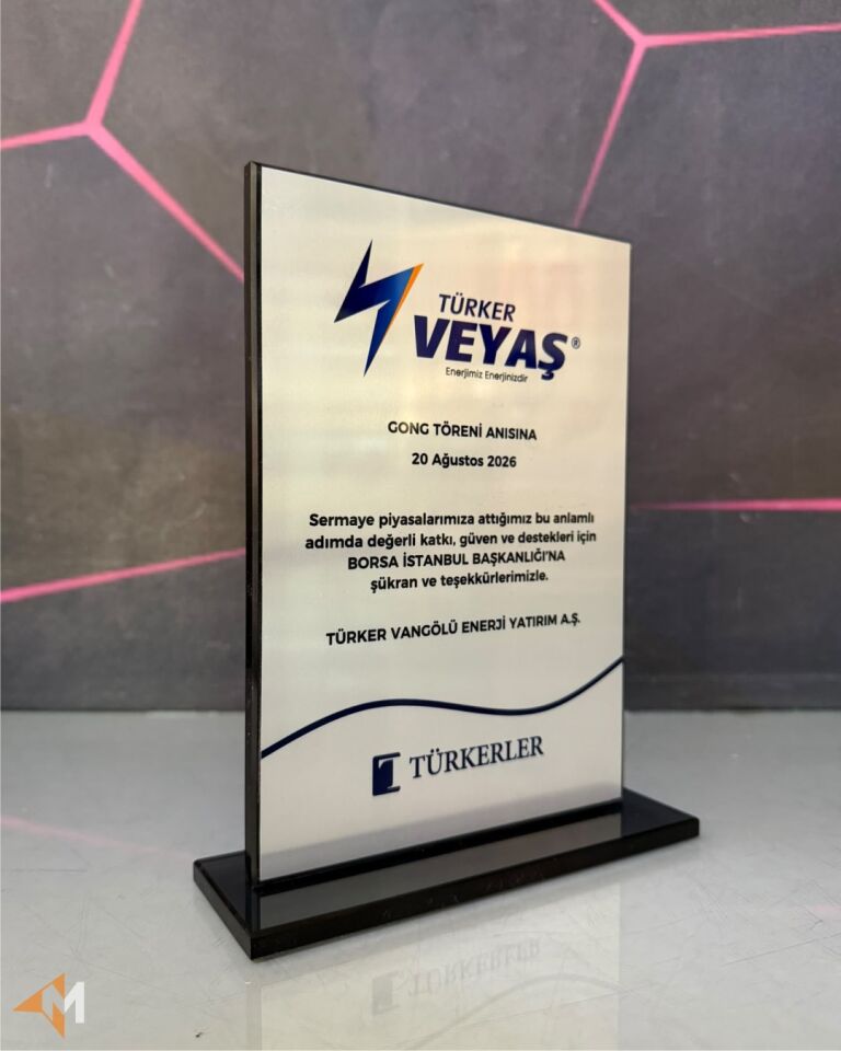 Kristal Üzeri Metal Plaket