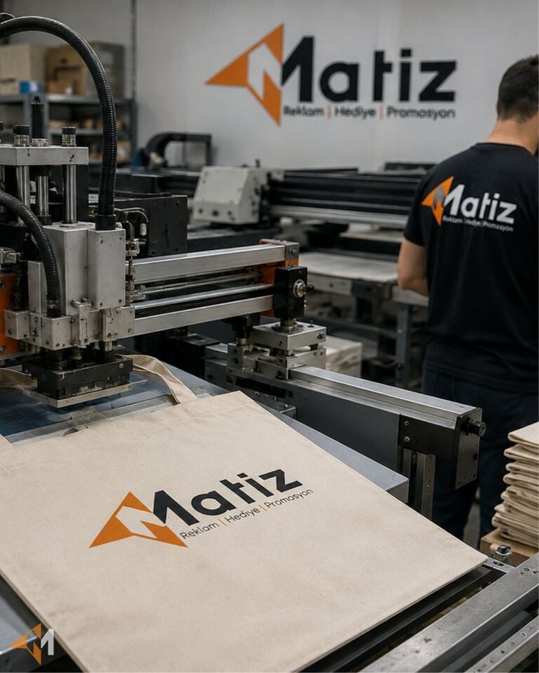 Logo Baskılı Ham Bez Çanta