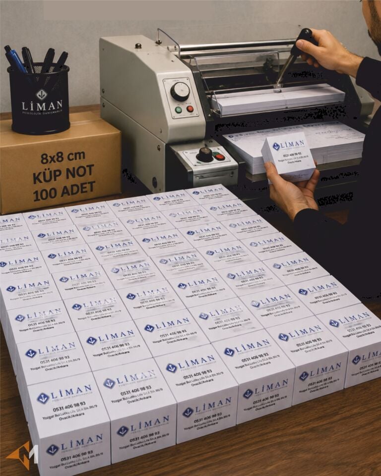 Logo Baskılı Küp Not Kağıdı