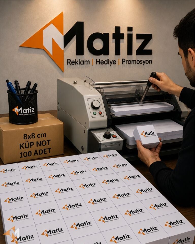 Logo Baskılı Küp Not Kağıdı