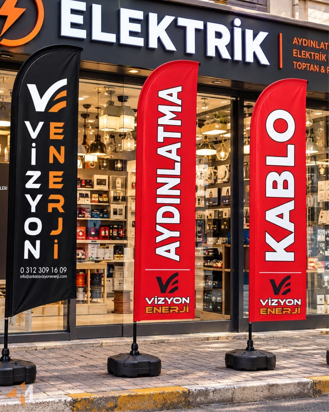 Firma Logolu Yelken Bayrak