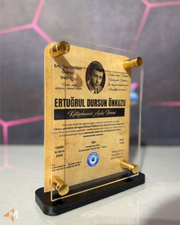 Özel Üretim Akrilik Plaket