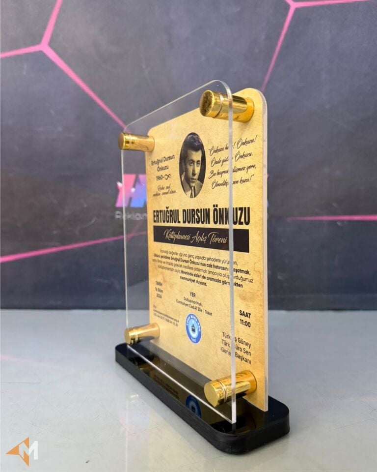 Özel Üretim Akrilik Plaket