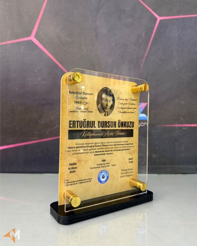 Özel Üretim Akrilik Plaket